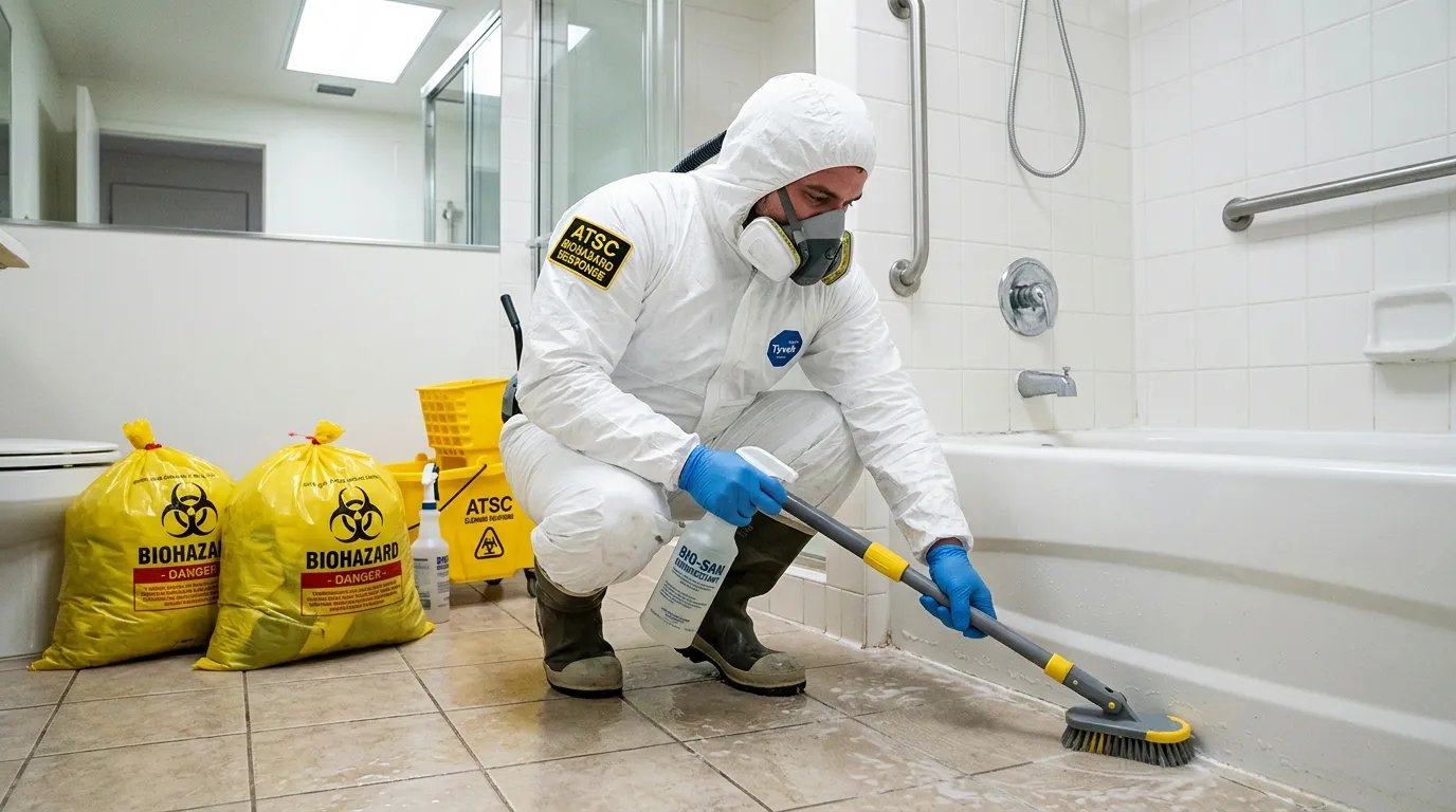 Decontamination equipment deployed for Blood Cleanup in Farmingdale